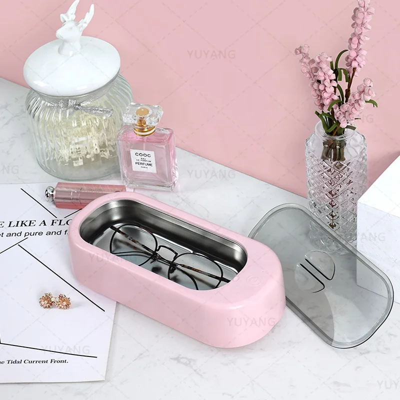 One Touch 12V 48000Hz Ultrasonic Jewelry Cleaner Portable Ultrasonic Cleaner for Cleaning Jewelry glasses Watches Shaver