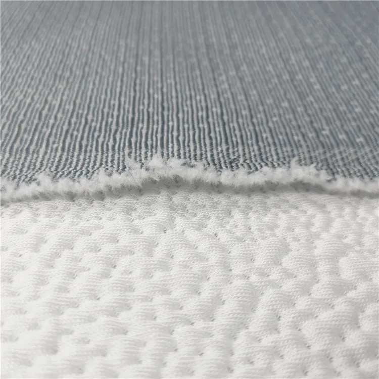 Custom Medium Weight Hospital High Thread Counts Yarn Dyed Single Jersey Fabric for Mattress