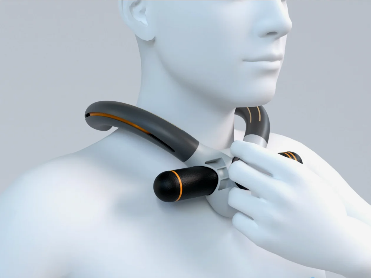 Portable anti-drowning life collar float swimming safety with carbon dioxide cylinder inflatable neck for self-rescue