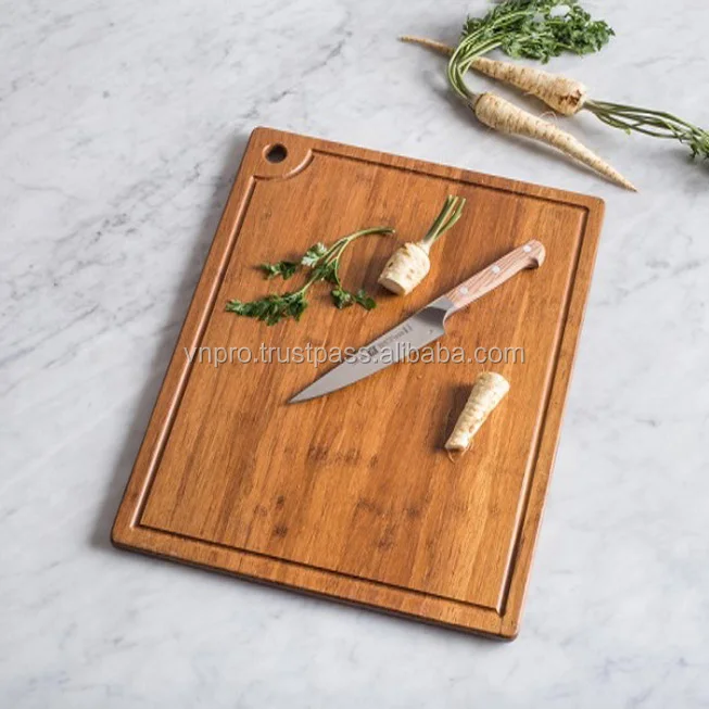 
Hot sale Eco-friendly organic bamboo cutting board wood thick chopping block Vetnam factory bamboo cutting board 