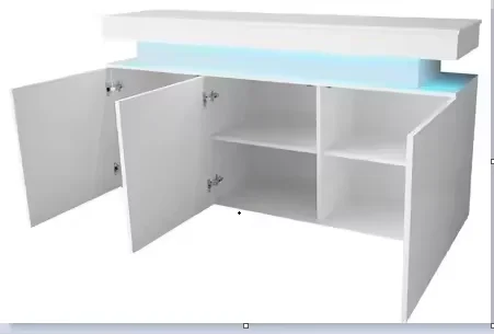 Customized modern living room set TV entertainment coffee table sideboard with LED Light