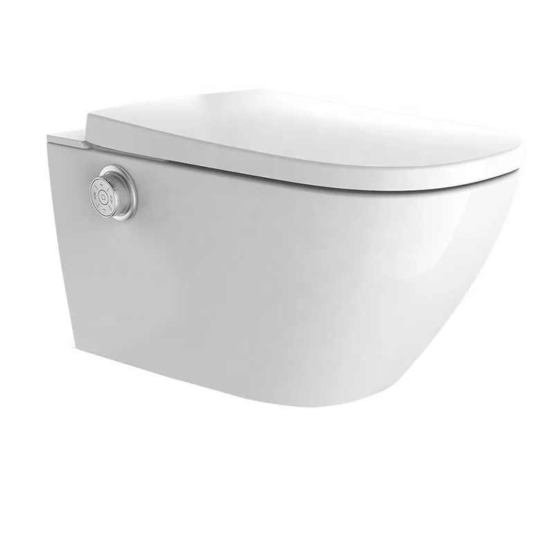 Foot Sensor Flush Smart Toilet Heated Seat Multi Function Remote Control Bidet Toilet