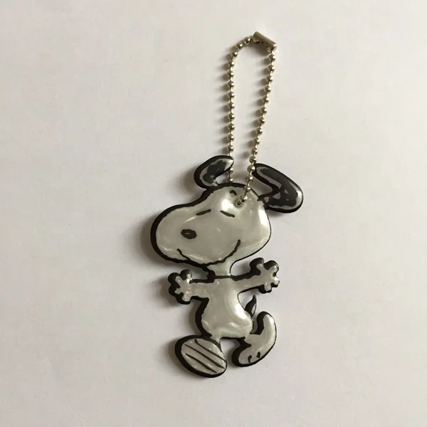 China manufacturer reflector pendant key holder, Reflective Keychain Pendant Soft PVC Safety Reflective Keyring With Light