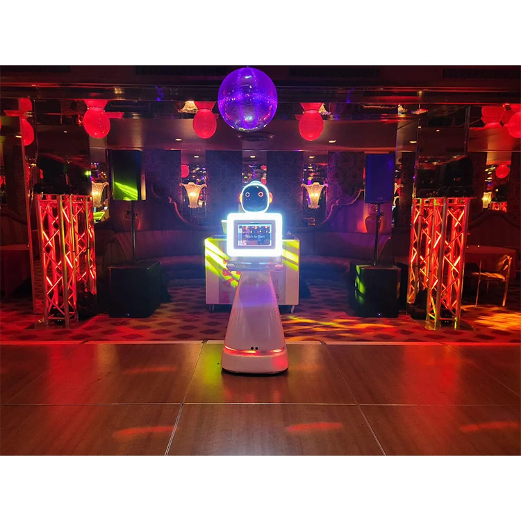 New 360 Robot mobile photobooth photo printing all-in-one Party supply iPad Photo Booth with flight Case DSLR Camera for event