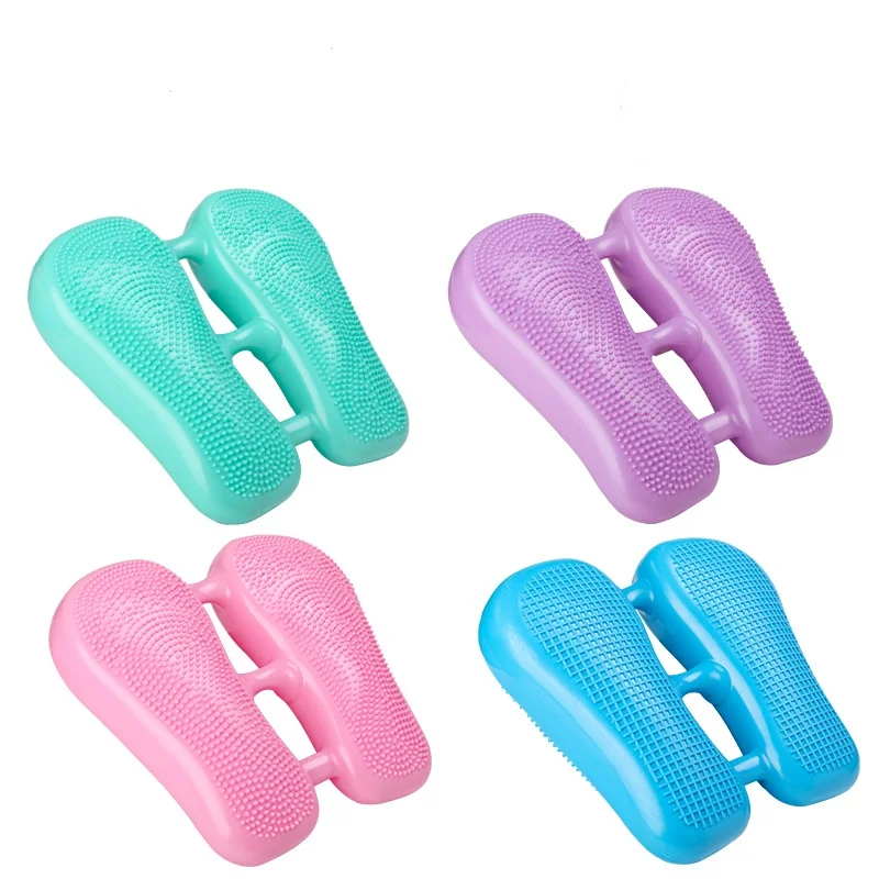 Home Fitness PVC Foot Exercise Cushion Board with Inflatable Massage Dots Mini Balance Stepper for Yoga Fitness for Home Use