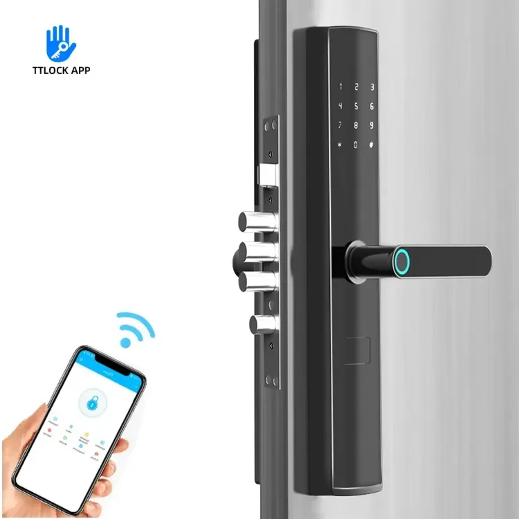 Best Price 6068 Mortise TTLock APP Fingerprint Password Rfid Card Key Smart Door Lock For Hotel Apartment