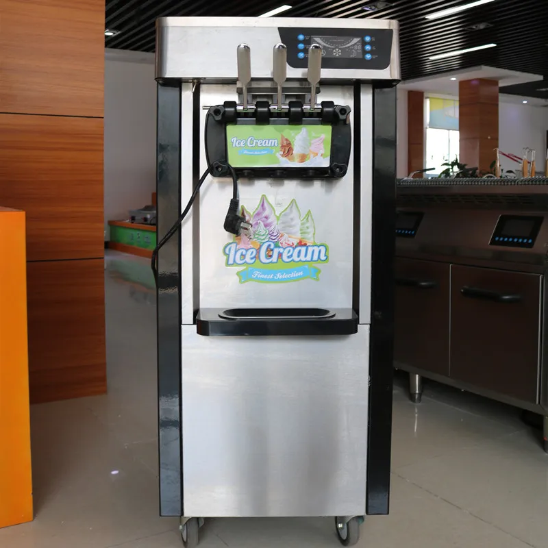 Soft Ice Cream Machine Maker 3 Flavor Soft Ice Cream Machine Professional Commercial Automatic Ice Cream Machine