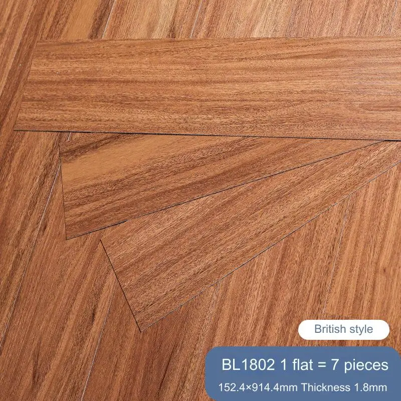 DIY handmade stickers 1.5mm 1.8mm 2.0mm kitchen flooring vinyl wooden self-adhesive waterproof and stain resistant PVC tile