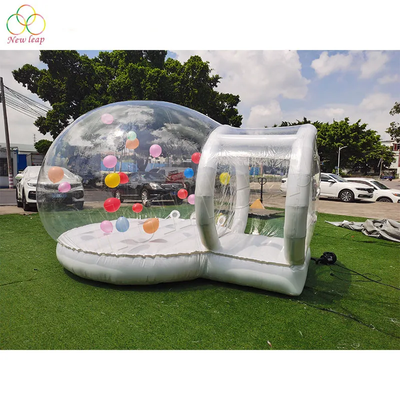 new design airtight jumping mat combo bubble tent dome house