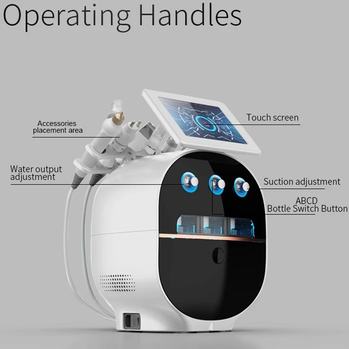 Beauty Device H2O2 Facial 6 Function Face Lift Scrubber Aqua Peel Hydro Diamond Microdermabrasion Dermabrasion Machine