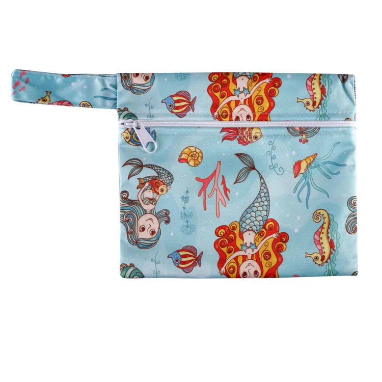 Маленькая влажная мини-сумка многоразовая для мамы или ребенка Водонепроницаемая мини-сумка для подгузников PUL