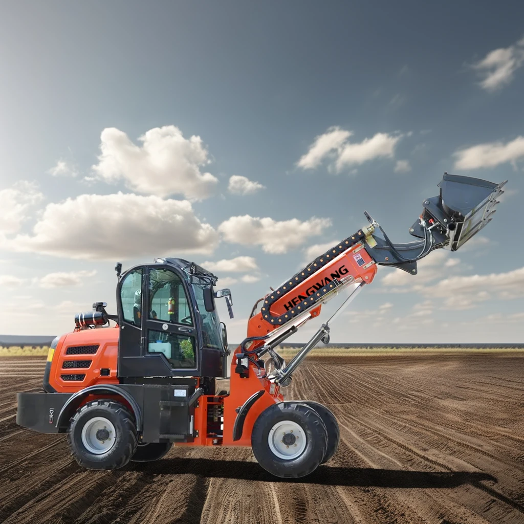 Hengwang mini front loader Telescopic Arm Wheeled 5 T Mini Loaders With CE EPA