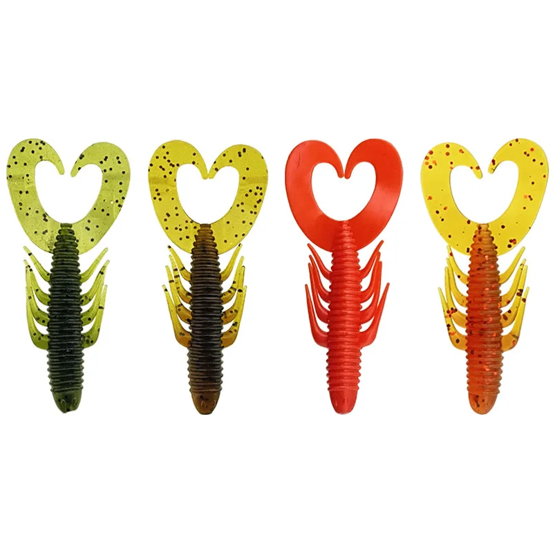 New OEM 4 types Fishing Craw Lure Lobster Shrimp Lure Soft Plastic Fishing Bait worm
