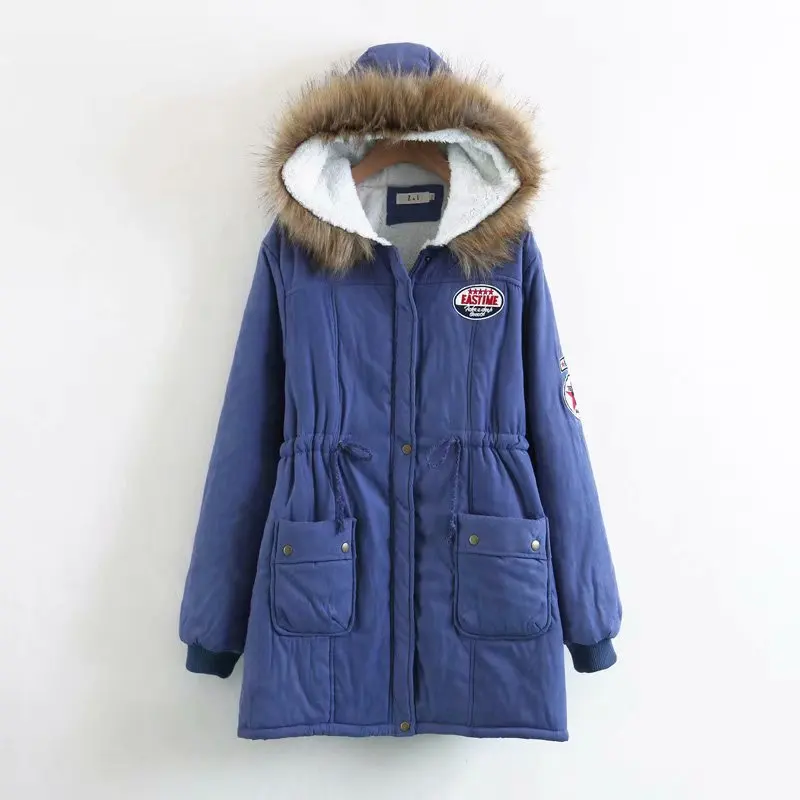 walson winter women clothes Cheap Lace-up hooded women coat trench