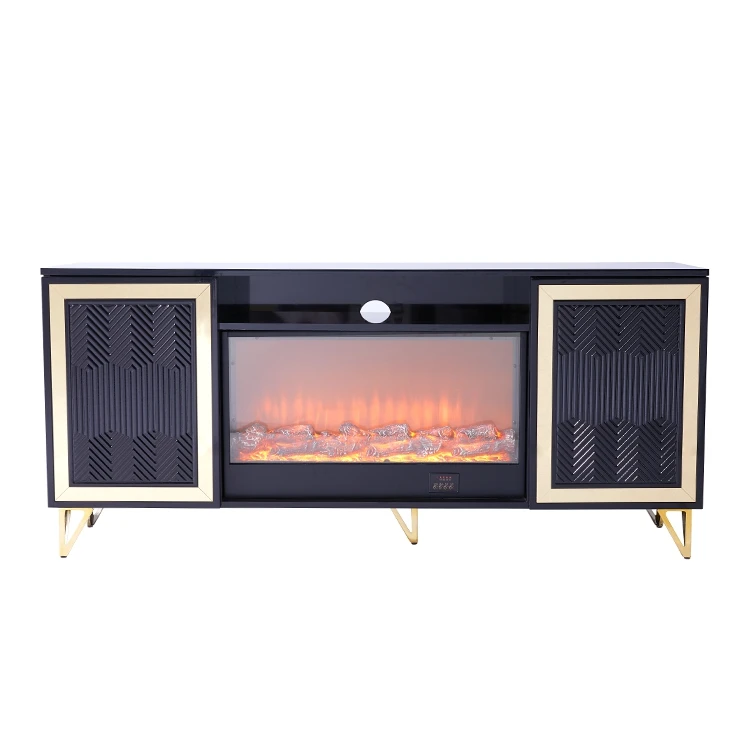 Ekintop Living Room Furniture Luxury Mirror Fireplace Insert Electric Fireplace Sale Tv Stand