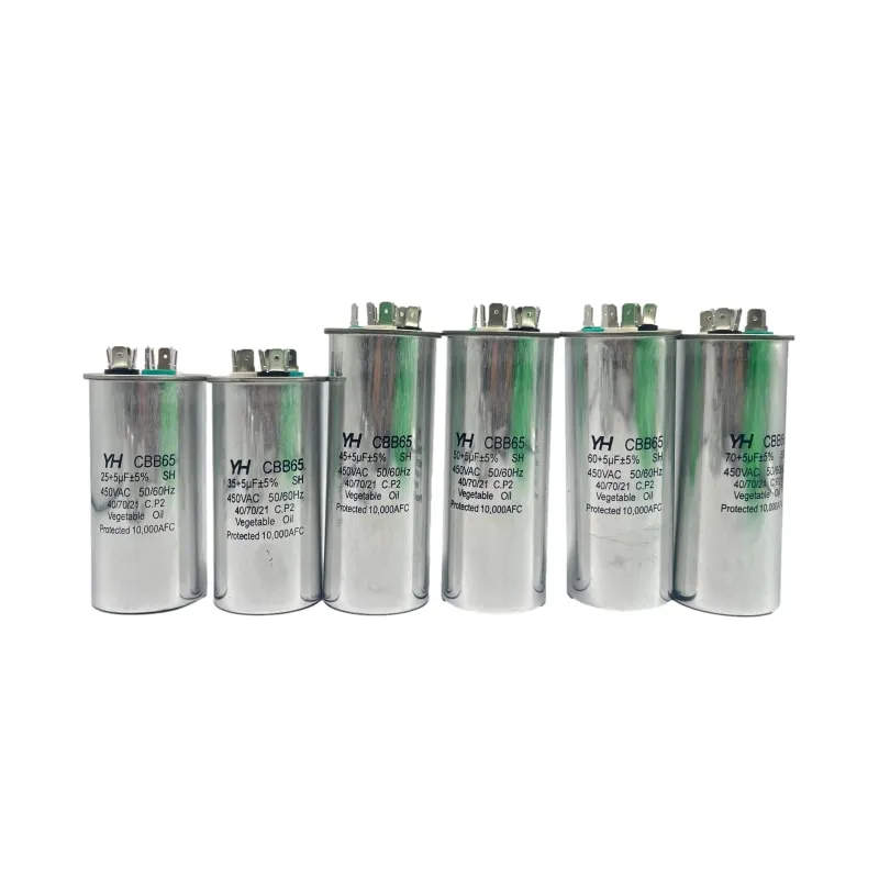 High quality customized CBB65 capacitors 20uf 25uf 30uf 35uf 40uf 45uf 50uf 55uf for air conditioning capacitor