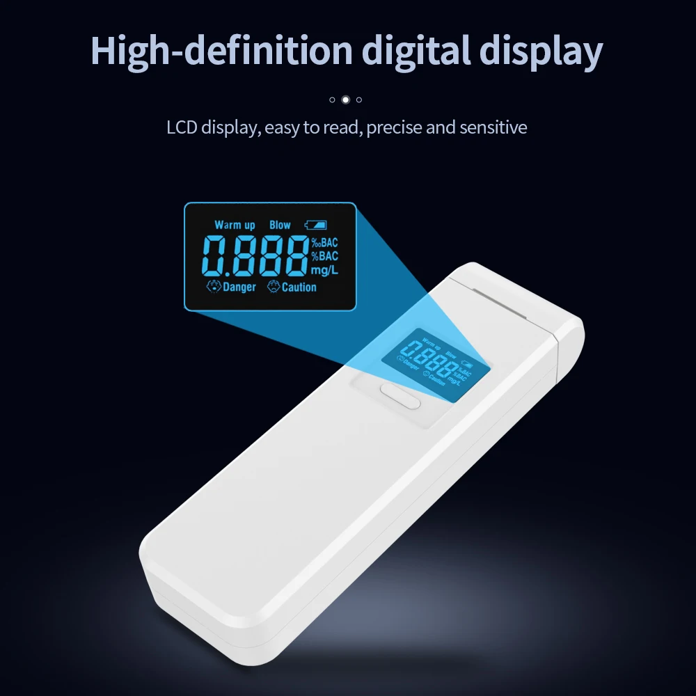 2022 Professional Digital Car Breath Mouthpiece USB Alcohol Tetser