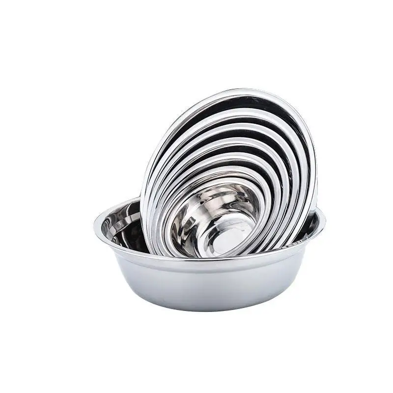 Cheap Kitchen Utensil Soup Deep Basin Rice Bowl Various Sizes Stainless Steel Wash Basin/metal