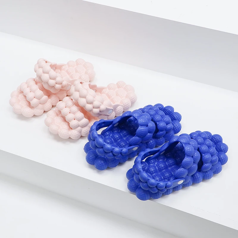 Cute Summer Women Men Golf Ball Slide Slipper Wholesale EVA lychee Slippers Massage Pink Bubble Slides