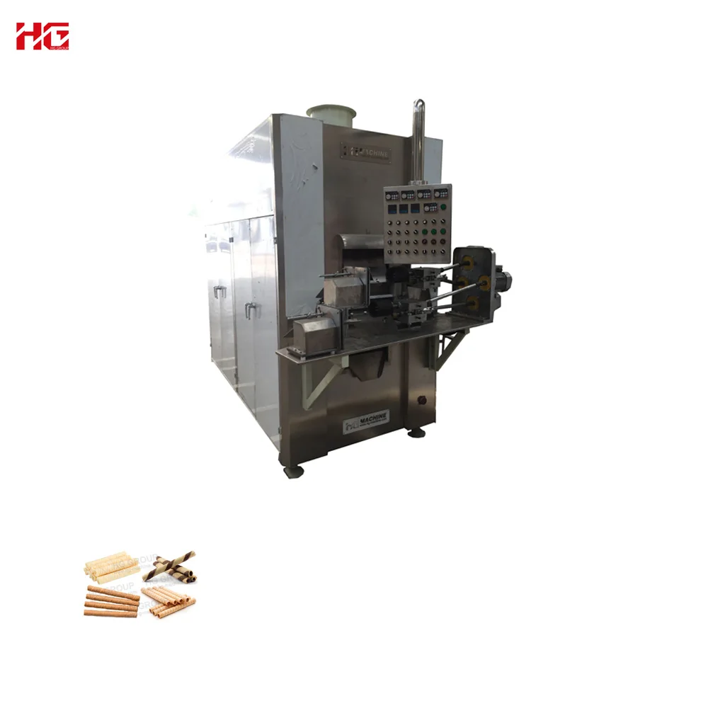 Wafer roll baking machine/Automatic Snack egg roll maker equipment / Pancake and Crepe Machine with good discountnt