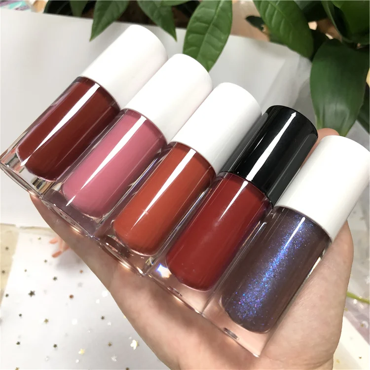 Luxury matte liquid empty round shape create your own buy lipstick brand mini size packaging