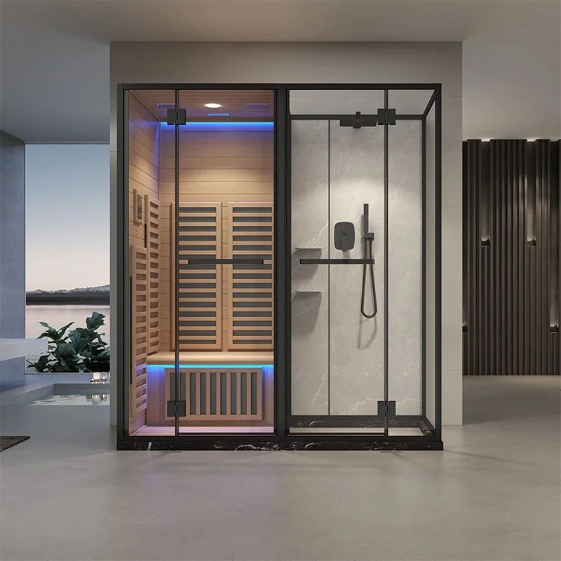 2024 New Design 1 Person Hybrid Sauna Portable Sauna and Ice Tub