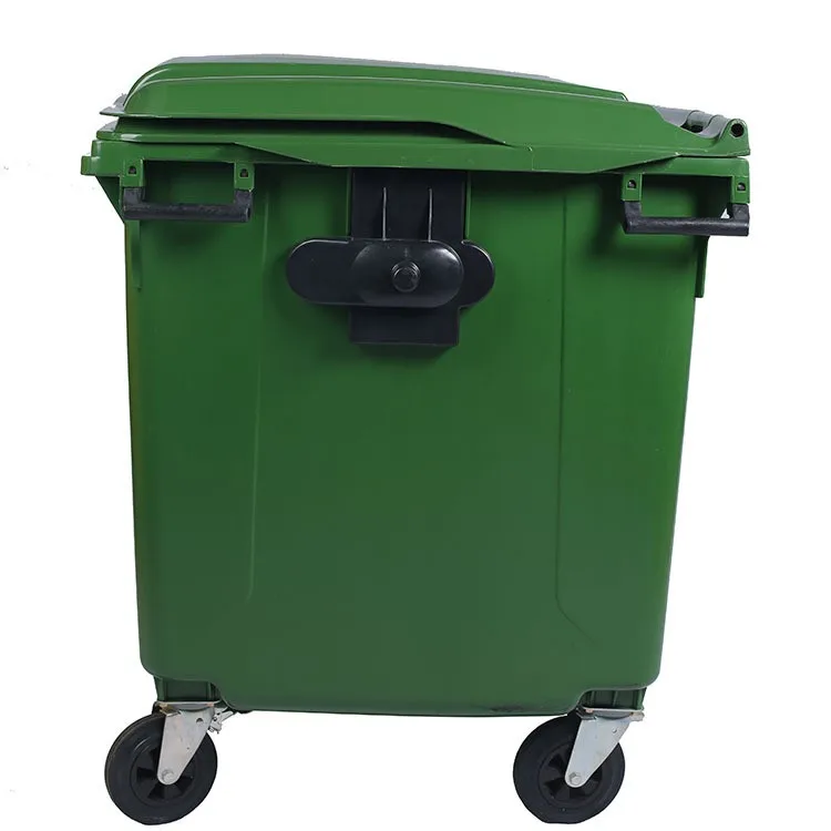 Wholesale Price 1100L Mobile Garbage Trash Can Plastic Dustbin Containers 1100 Liter Waste Bins