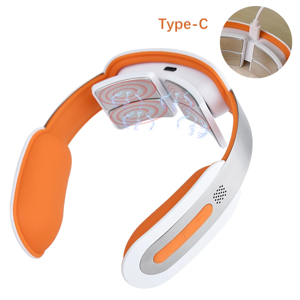 Electric ems tense massage unit neck rechargeable hanging neck massager ems tens cervical