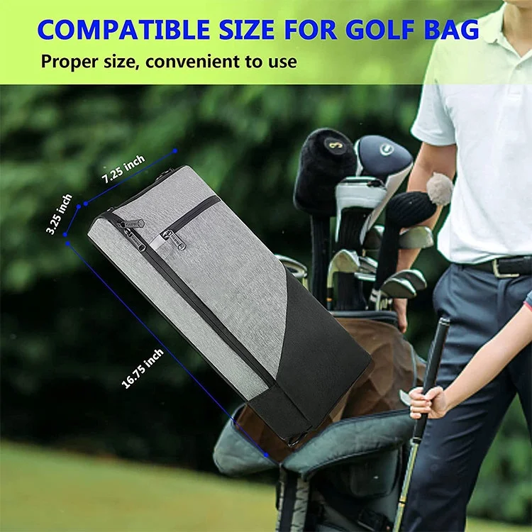 Golf Cooler Bag Insulated 6 Pack Can 2 Bottle Wine Coolers Soft Golf Cooler Bag with Adjustable Shoulder Strap