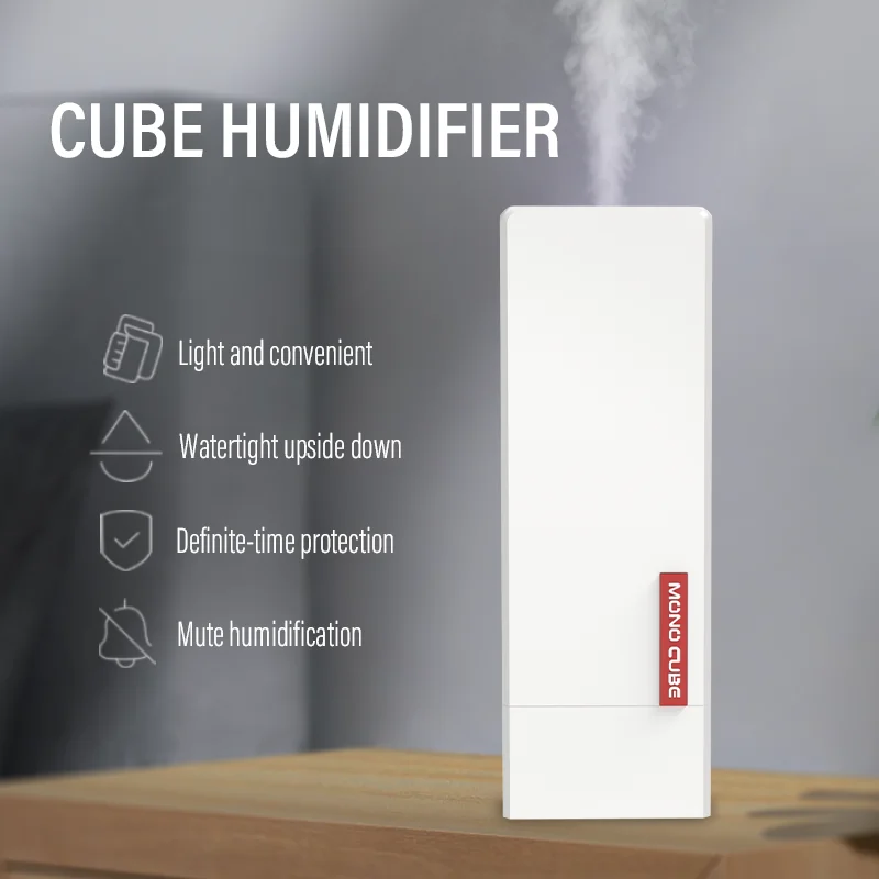 Household Appliances Portable Small ABS+PP+Silicone 270ml Capacity Cube Humidifier