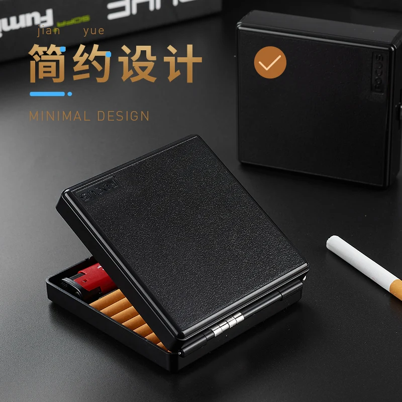 2024 Custom Sublimation Black Plastic Cigarette Case with Engraved Logo Blank Cigarette Box for Personalization