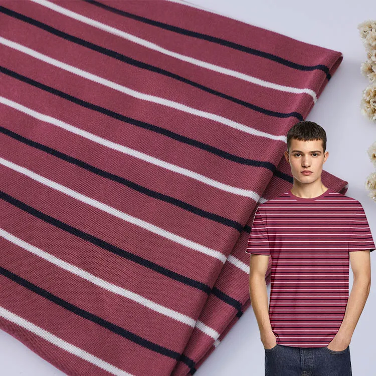 Lenzing modal fabric 100% modal fabric t shirts striped clothing soft fabric