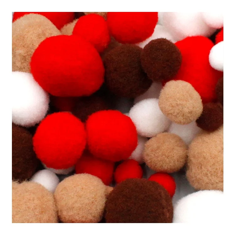 Fur Hairy Fluffy Soft Pom Poms Pompoms Ball Handmade Kids Toys Decoration Decor DIY Sewing Craft Supplies