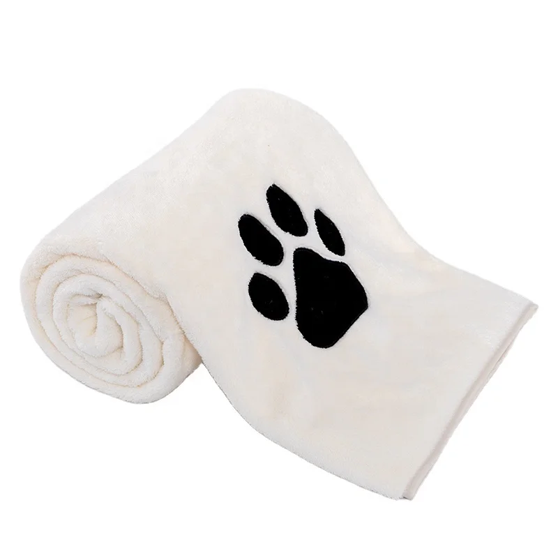 
Embroidered Paw puppy towel Super Absorbent Dog Towel 