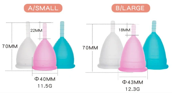 Лидер продаж, женские менструальные чаши, 3 размера, 100% силикон