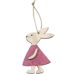 Cheap! 4pcs Cute Hanging Tags Pendants Easter Rabbit Wooden Decorations Bunny Toys Gifts Ornaments DIY Crafts