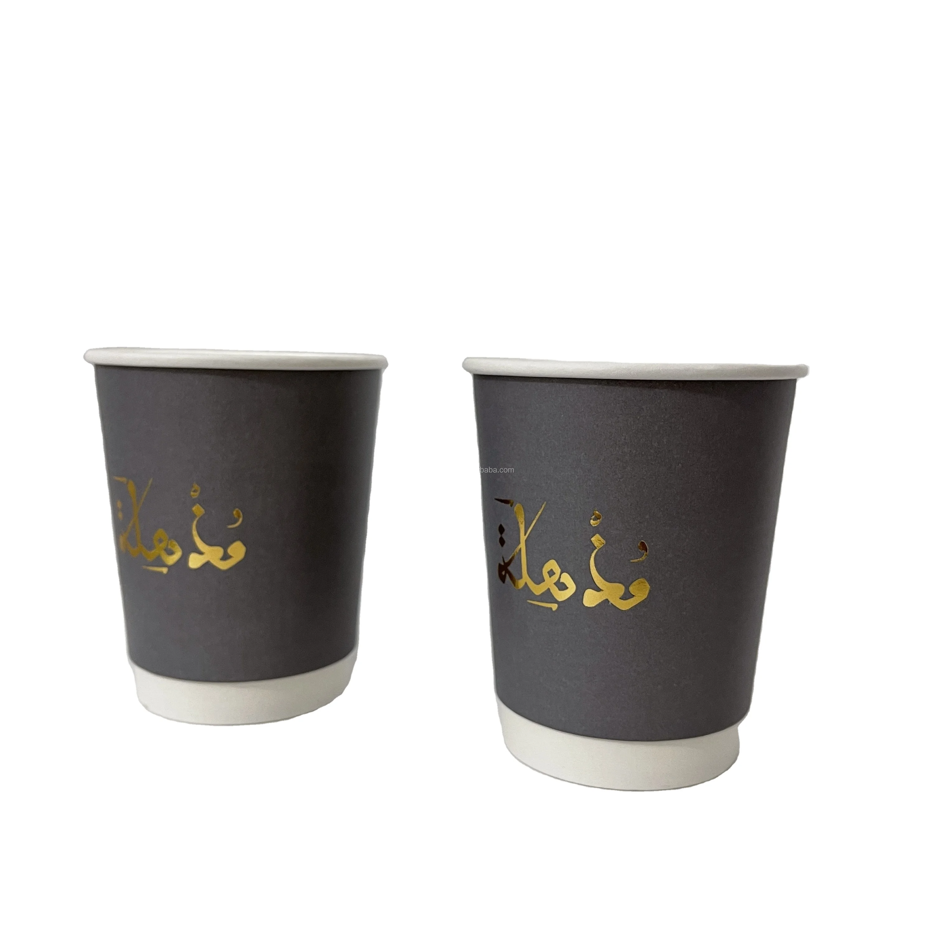 Disposable Custom Printed Paper Cups Gold Foil Kraft 32oz 8oz 12oz 16oz Single Double Wall White Cardboard Coffee Paper Cups