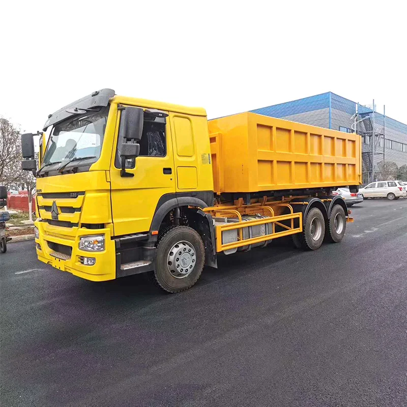 Howo тяжелый 6x4 крюк мусоровоз 25 тонн гидравлический откатный контейнер