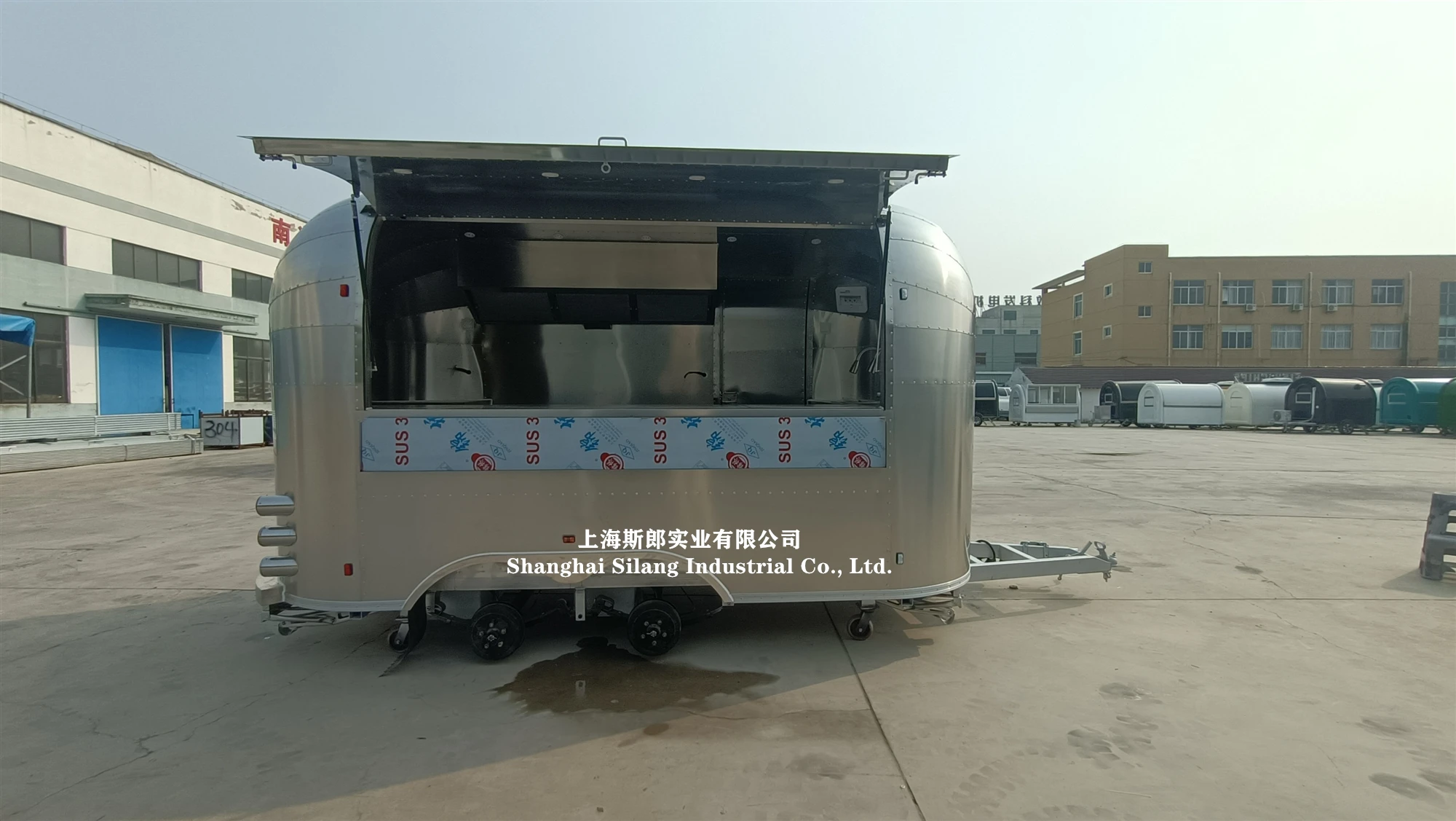 4m long mobile kitchen coffee trailer Airstream mobile camping trailer with cheap price
