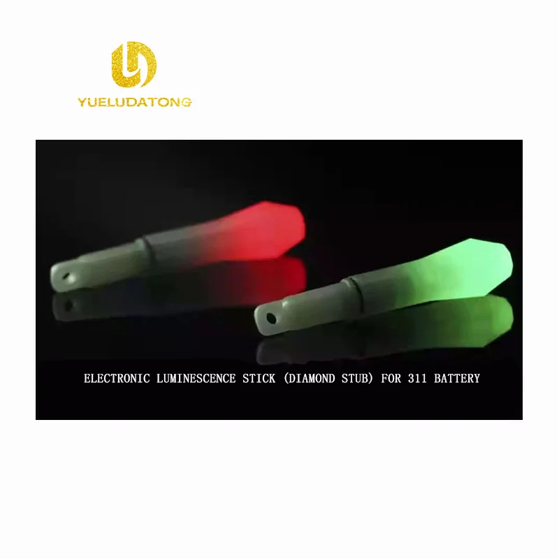 Straight rod type diamond type Long tail night sea fishing float red light LED fishing accessory