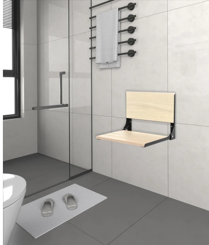 Wholesale Hospital Elderly Bathroom Bath Folding Seats Stainless Steel Disabled Wall Mounted Shower Chair