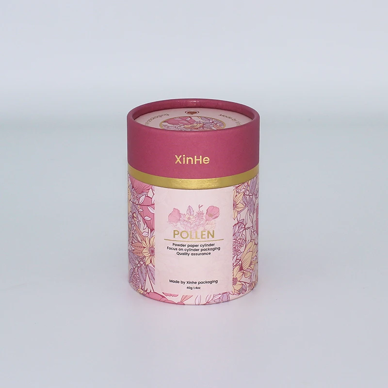 Custom Design Inner Aluminium Foil Shaker Cardboard Can Round Paper Box For Food Salt Powder Packaging