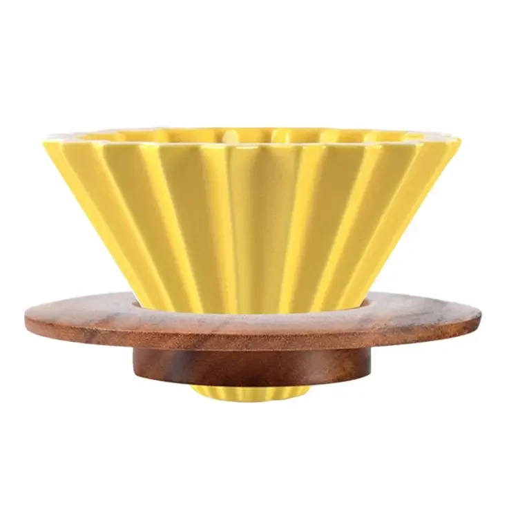 NEW Hand Brewed Coffee Filter Cup Cake Shaped Origami Filter Cup Set Drip Type Coffee Hand Brewed Pot Ceramic Filter1-2cup/3-4cu