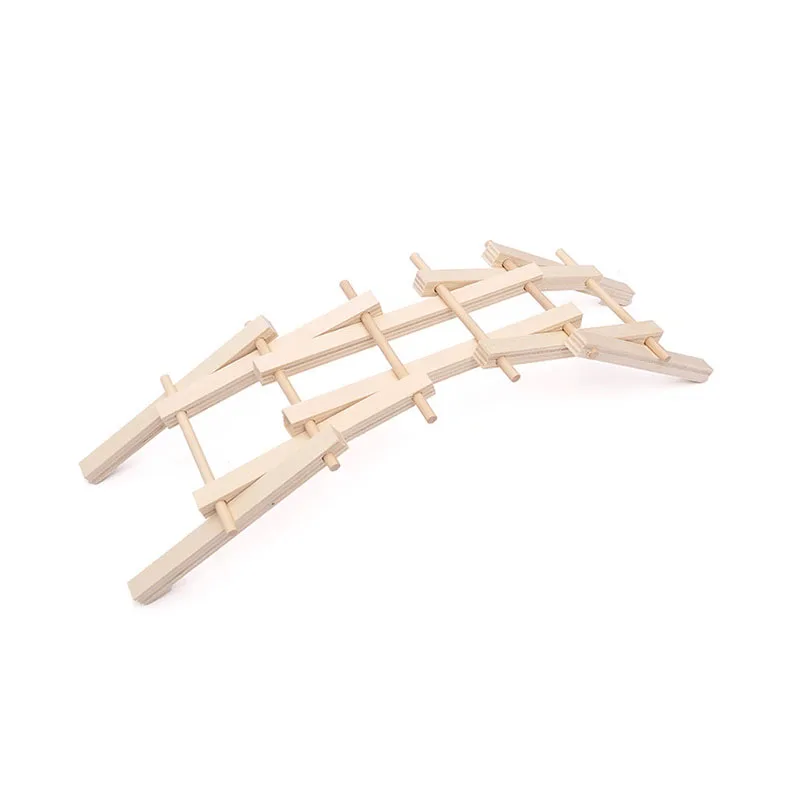 Wholesale Wood Bailey Bridge Assembly Toys Physical Mechanics Learning Kit Wooden Science Engineering Toys for Kids