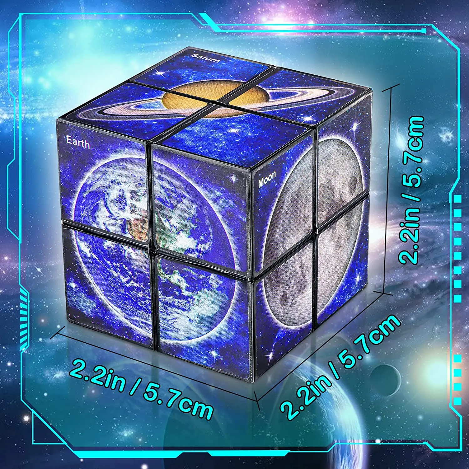 high quality 2 in 1 Infinite puzzle Cube magic Decompression Toy Infinite Folding fidget Cube Palm 3D Magnetic Cube Toy