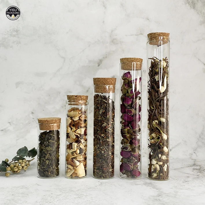 Transparent Glass Tube With Aluminum Screw Lid 5ml 10ml 15ml 20ml 25ml Clear Mini Glass Bottle with cork