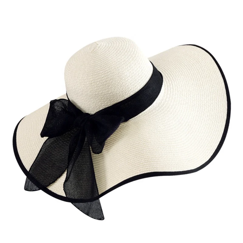 New collection sun protection sun sunshine sombrilla oversize sombrero de mujer playa novelty floppy straw hat for crafting