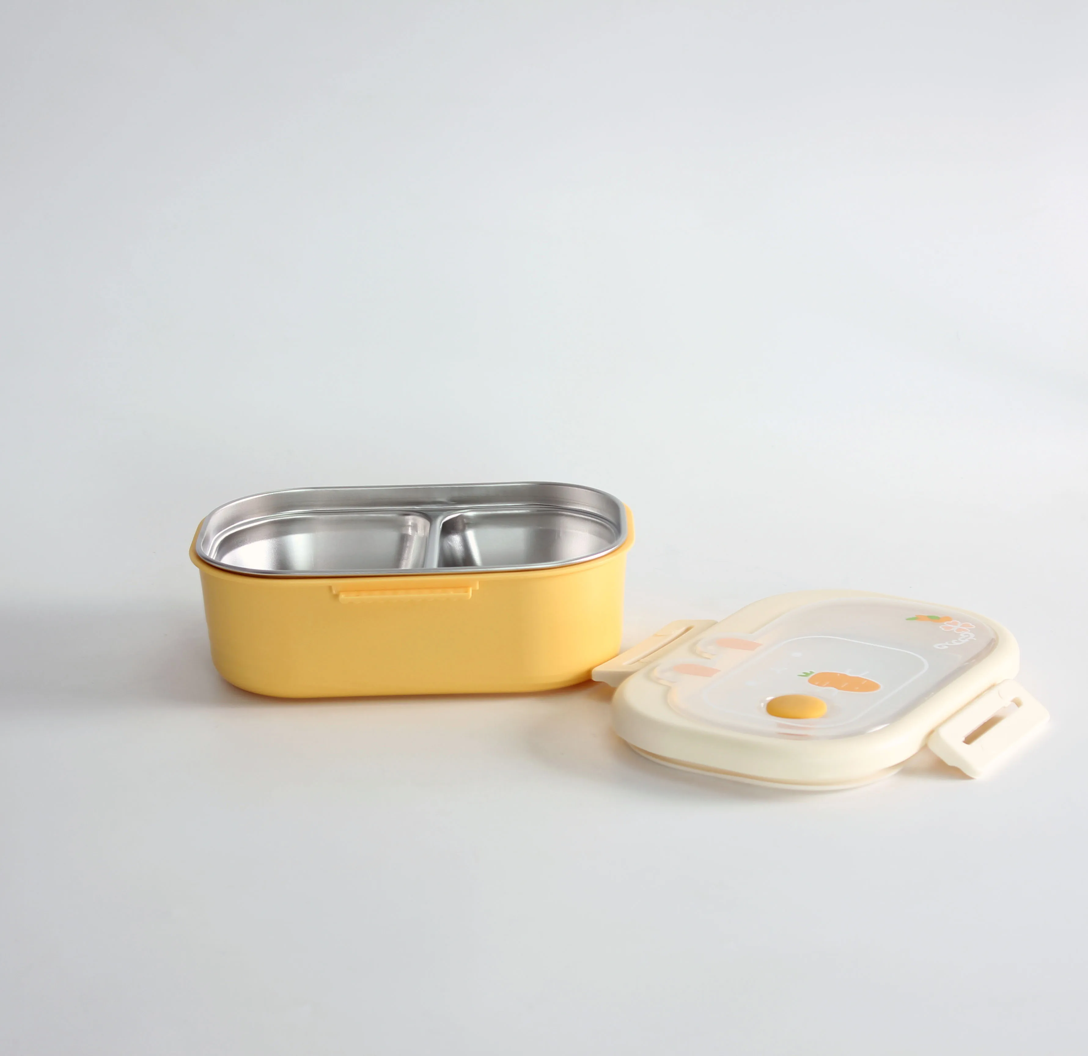 Household Factory Price Best Seller 2 Grids Lunch Box Food Storage Box for Children Teenager