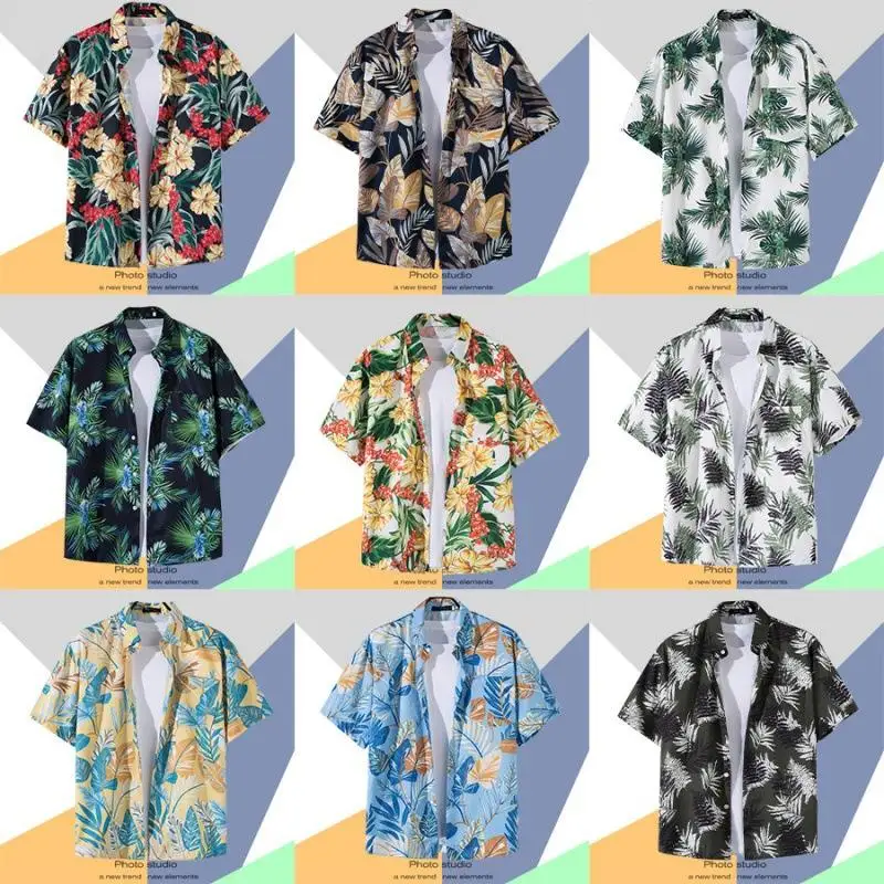 2024 Resort Designer Summer Shirt For Men Short Sleeve Hawaii Beach Shirts Men Casual Custom Hawaiian Shirt