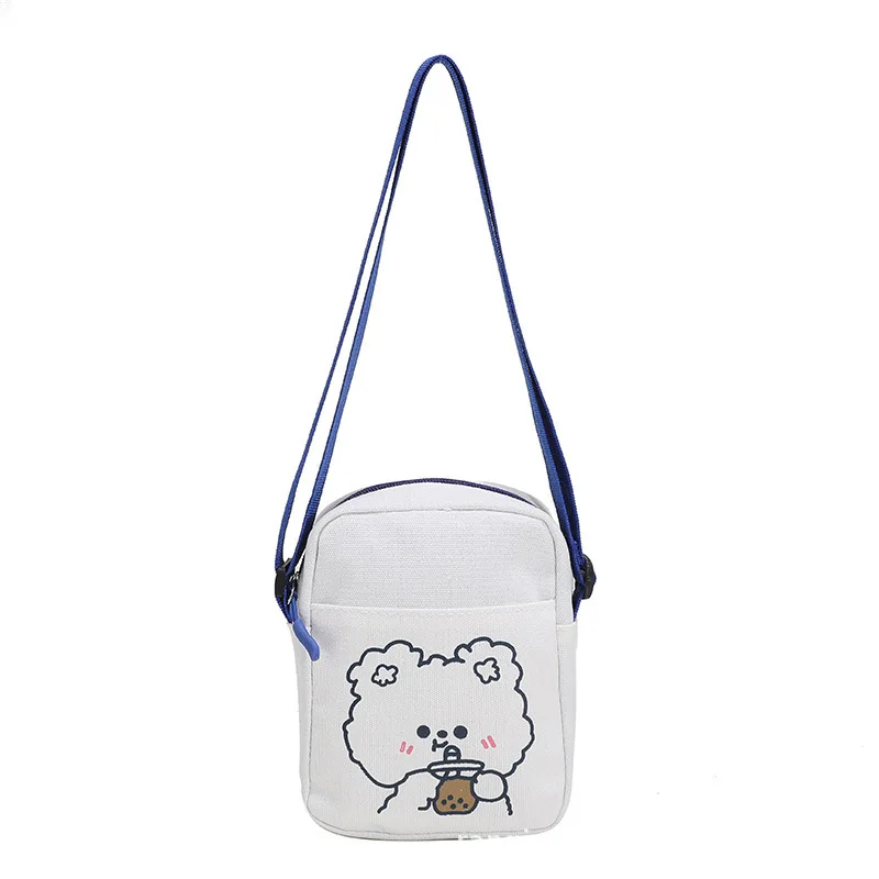 Portable Mobile Phone Bags Cute Crossbody Small Bag For Girls Partysu Canvas Shoulder Messenger Small And Square Bags